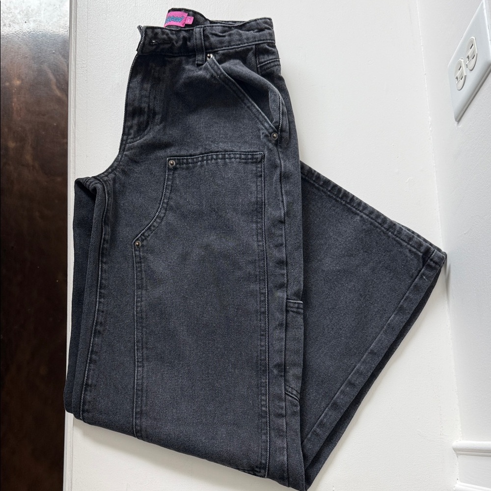 Edikted Charcoal Flare Jeans